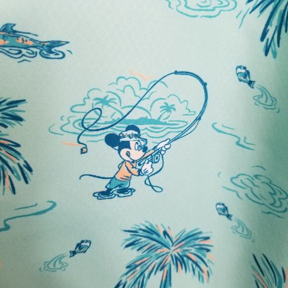 Columbia CSC Disney PFG Super Slack Tide Shirt Women's Aqua Blue Size XXL - Picture 8 of 12